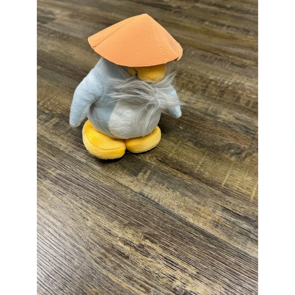 Disney Club Penguin Sensei Plush 7 Inch Blue Penguin Orange Hat 2011 Jakks MH01